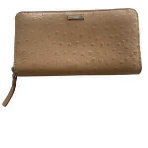 Kate Spade Tan Ostrich Textured Wallet